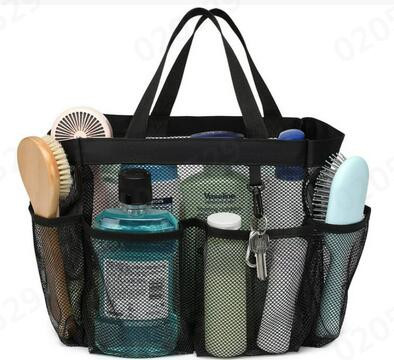 thumbnail image 2 of Cesta De Ducha De Malla Portátil Para Dormitorios Universitarios, Bolsa De Baño Grande Y Duradera Con 8 Bolsillos, 2 of 4